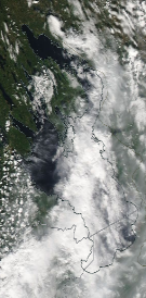 Спутниковый снимок Онежского озера 2023-05-23