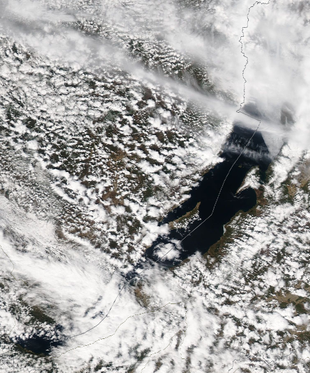 Спутниковый снимок Байкала 2023-05-26