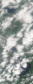 Спутниковый снимок  Рыбинского водохранилища и Белого озера 2023-05-26