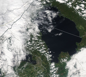 Спутниковый снимок Ладога, Финский залив 2023-05-26