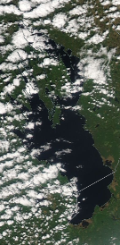 Спутниковый снимок Онежского озера 2023-05-26