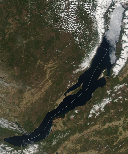 Спутниковый снимок Байкала 2023-05-29