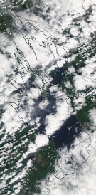 Спутниковый снимок Онежского озера 2023-05-29