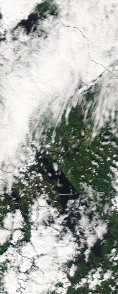Спутниковый снимок  Рыбинского водохранилища и Белого озера 2023-05-30