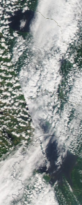 Спутниковый снимок  Рыбинского водохранилища и Белого озера 2023-05-31