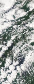 Спутниковый снимок  Рыбинского водохранилища и Белого озера 2023-06-01