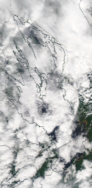 Спутниковый снимок Онежского озера 2023-06-01