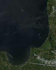Спутниковый снимок  Куршский и Калининградский залив 2023-06-05