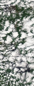 Спутниковый снимок  Рыбинского водохранилища и Белого озера 2023-06-06
