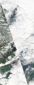 Спутниковый снимок  Рыбинского водохранилища и Белого озера 2023-06-07