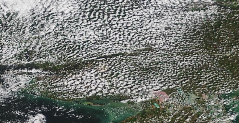 Фото с погодного спутника NASA: Херсонская область, 19.04.2024г.