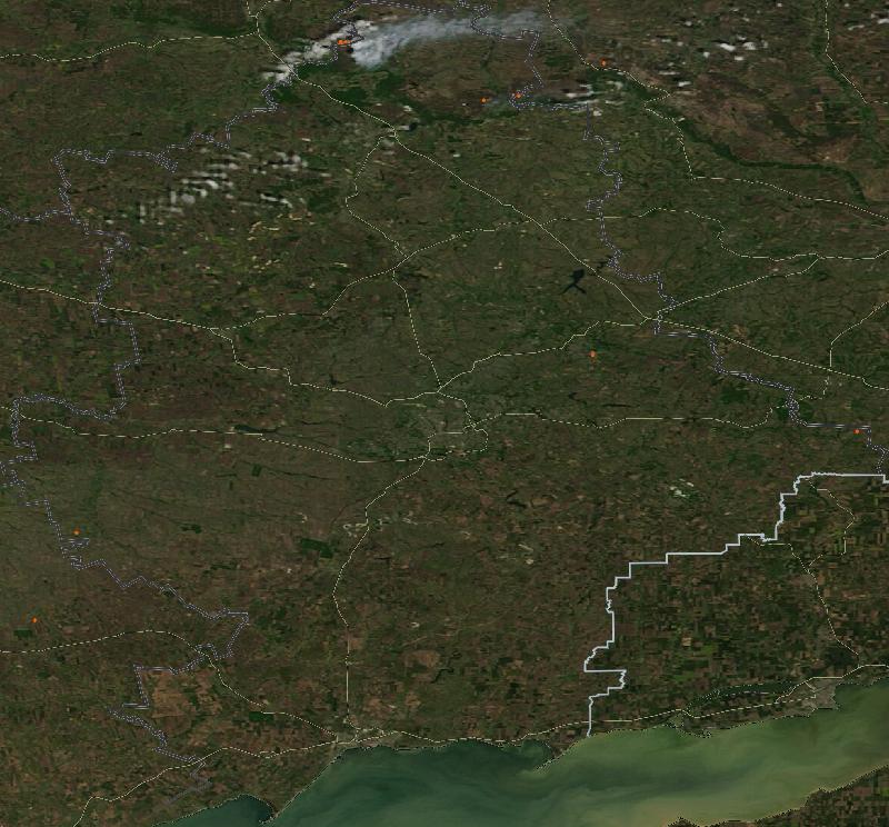 Фото с погодного спутника NASA: Донецкая область, 05.05.2024г.