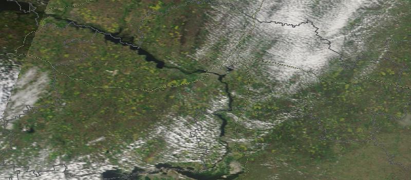 Фото с погодного спутника NASA: Днепропетровская область, 27.04.2024г.