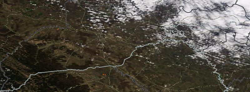 Фото с погодного спутника NASA: Черновицкая область, 29.03.2024г.