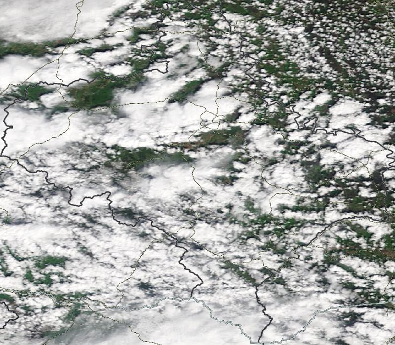 Фото с погодного спутника NASA: Ивано-Франковская область, 19.04.2024г.
