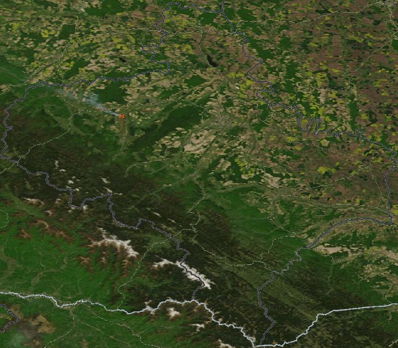 Фото с погодного спутника NASA: Ивано-Франковская область, 01.05.2024г.