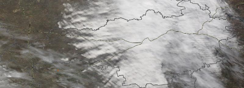 Фото с погодного спутника NASA: Кировоградская область, 28.03.2024г.