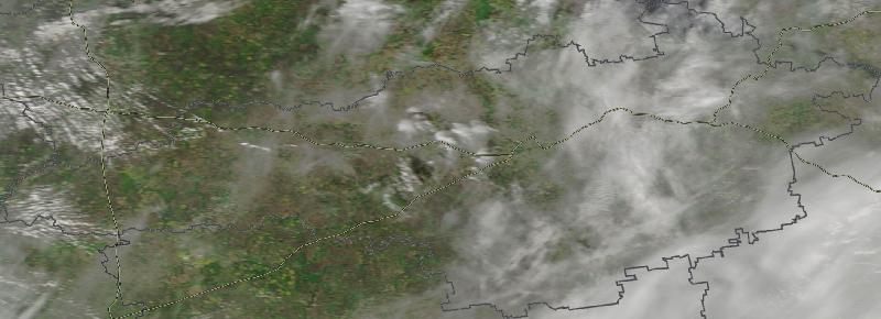 Фото с погодного спутника NASA: Кировоградская область, 25.04.2024г.