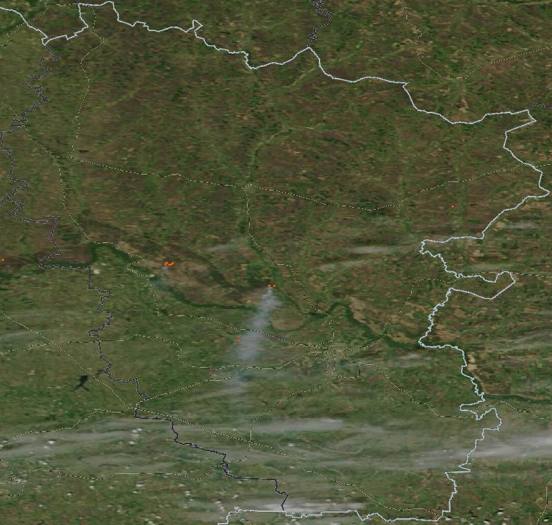 Фото с погодного спутника NASA: Луганская область, 09.05.2024г.