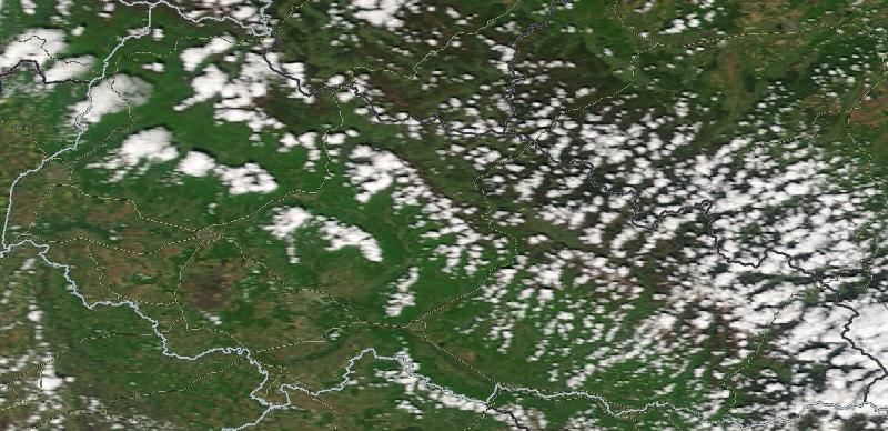 Фото с погодного спутника NASA: Закарпатская область, 26.04.2024г.
