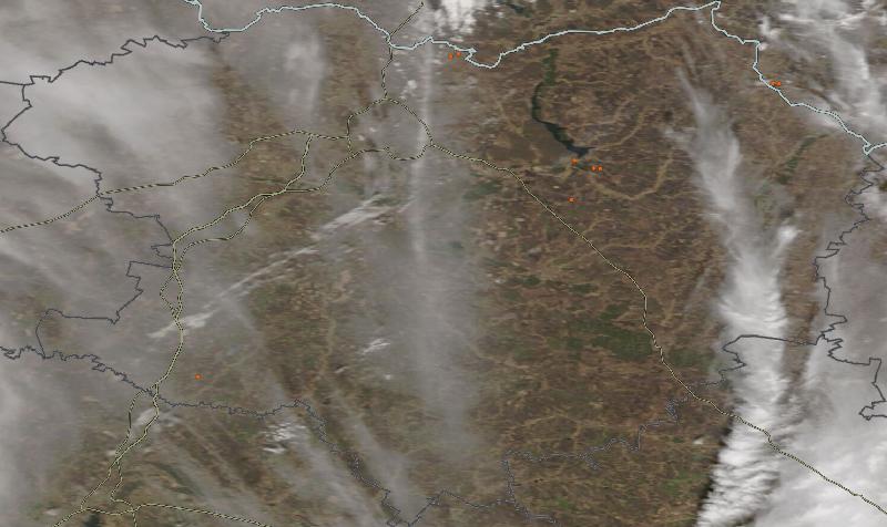 Фото с погодного спутника NASA: Харьковская область, 29.03.2024г.