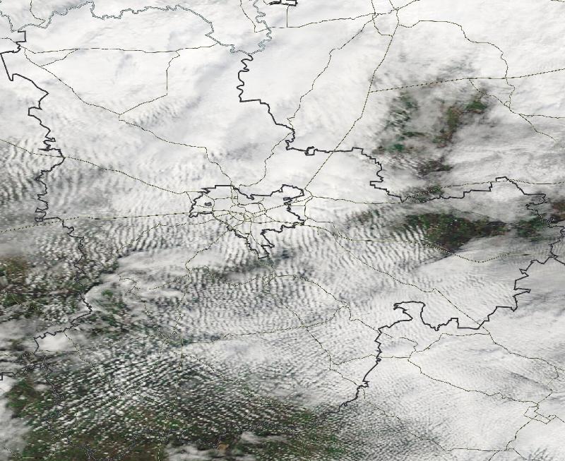 Фото с погодного спутника NASA: Киевская область, 16.04.2024г.