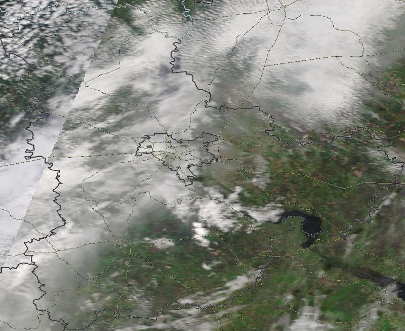 Фото с погодного спутника NASA: Киевская область, 25.04.2024г.