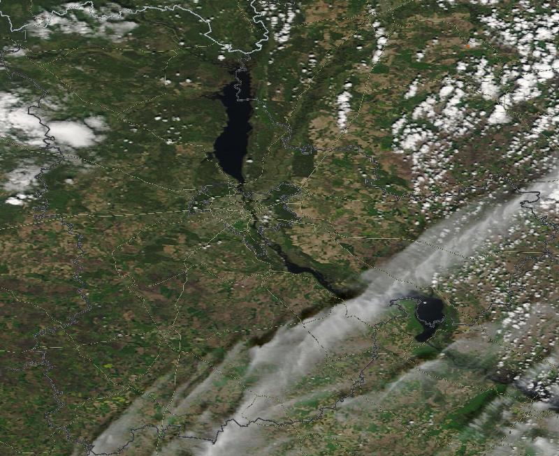 Фото с погодного спутника NASA: Киевская область, 28.04.2024г.