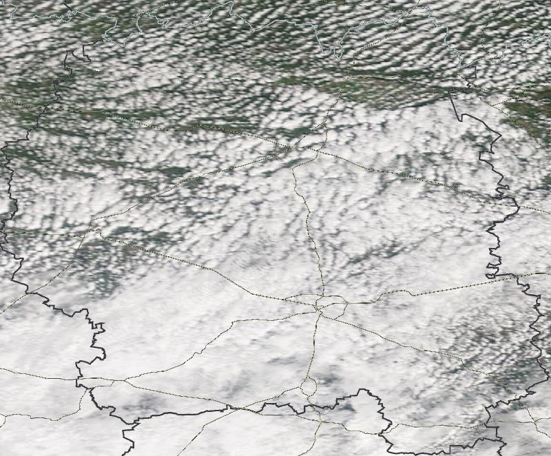 Фото с погодного спутника NASA: Житомирская область, 23.04.2024г.