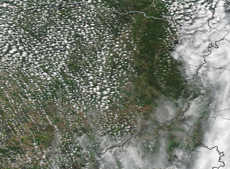 Фото с погодного спутника NASA: Ровненская область, 26.04.2024г.