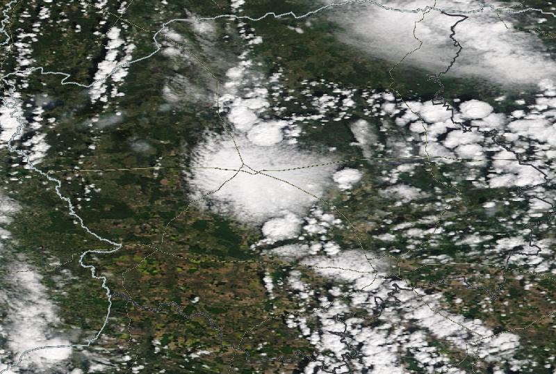 Фото с погодного спутника NASA: Волынская область, 27.04.2024г.